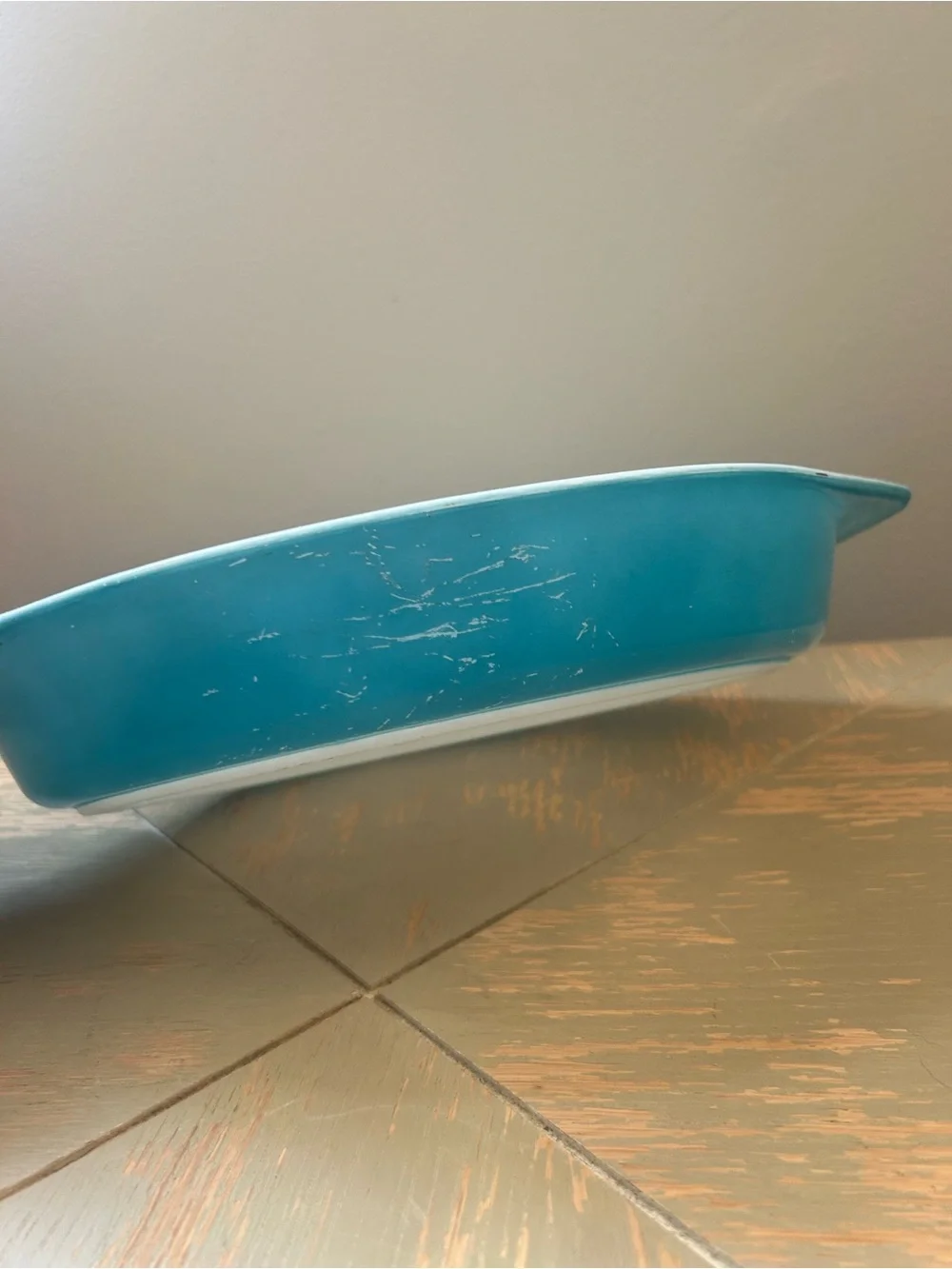 Pyrex Turquoise Unmarked 043 Casserole Dish